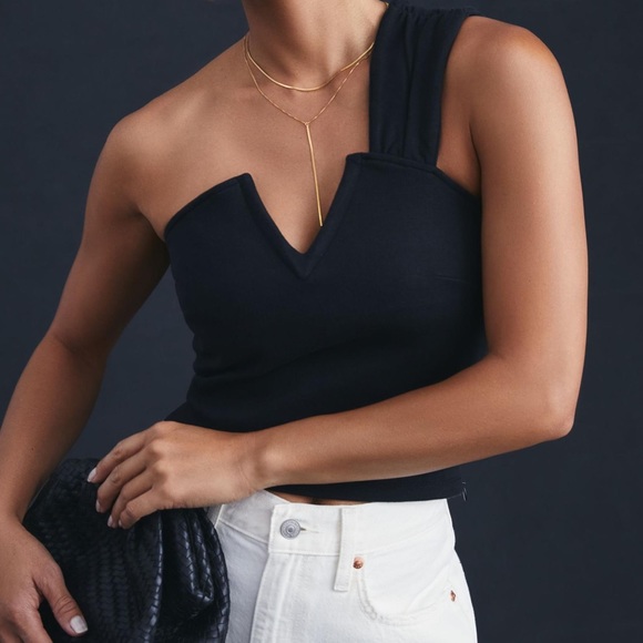 Maeve Tops - Maeve by Anthropologie Structured Asymmetrical Top